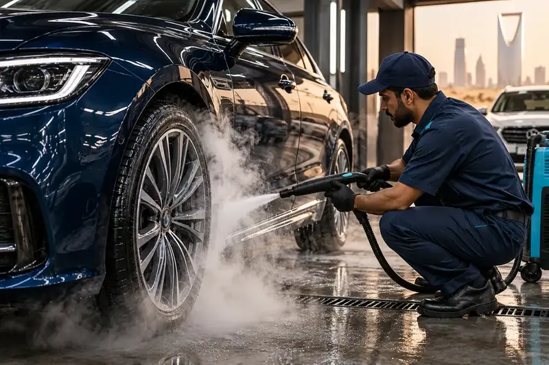 غسيل بخار سيارات بالرياض - الرياض كلين