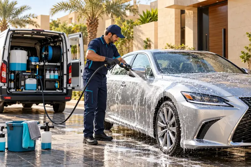 غسيل سيارات متنقل بالرياض - الرياض كلين