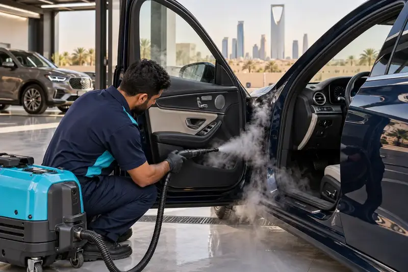 تنظيف سيارات بالبخار بالرياض - الرياض كلين